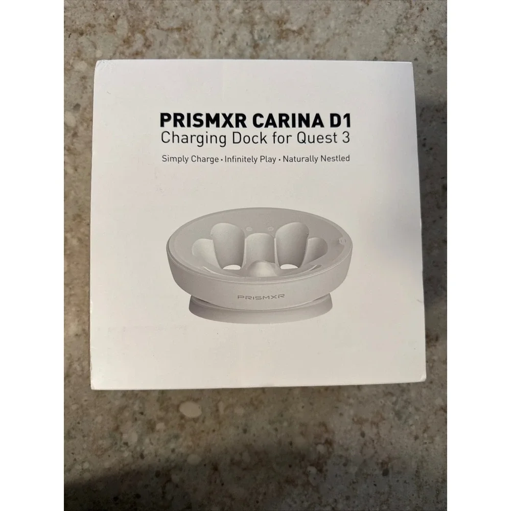 PrismXR Carina D1 Charging Dock for Meta Quest 3 White P1111 VR Station